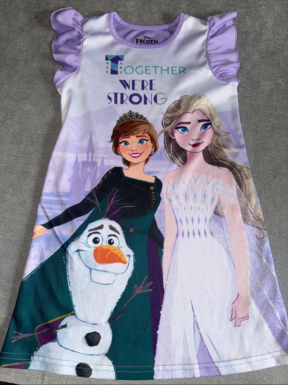 Disney Frozen Girls' Pajama Short Sleeve Nightgowns - Picture 4 of 7
